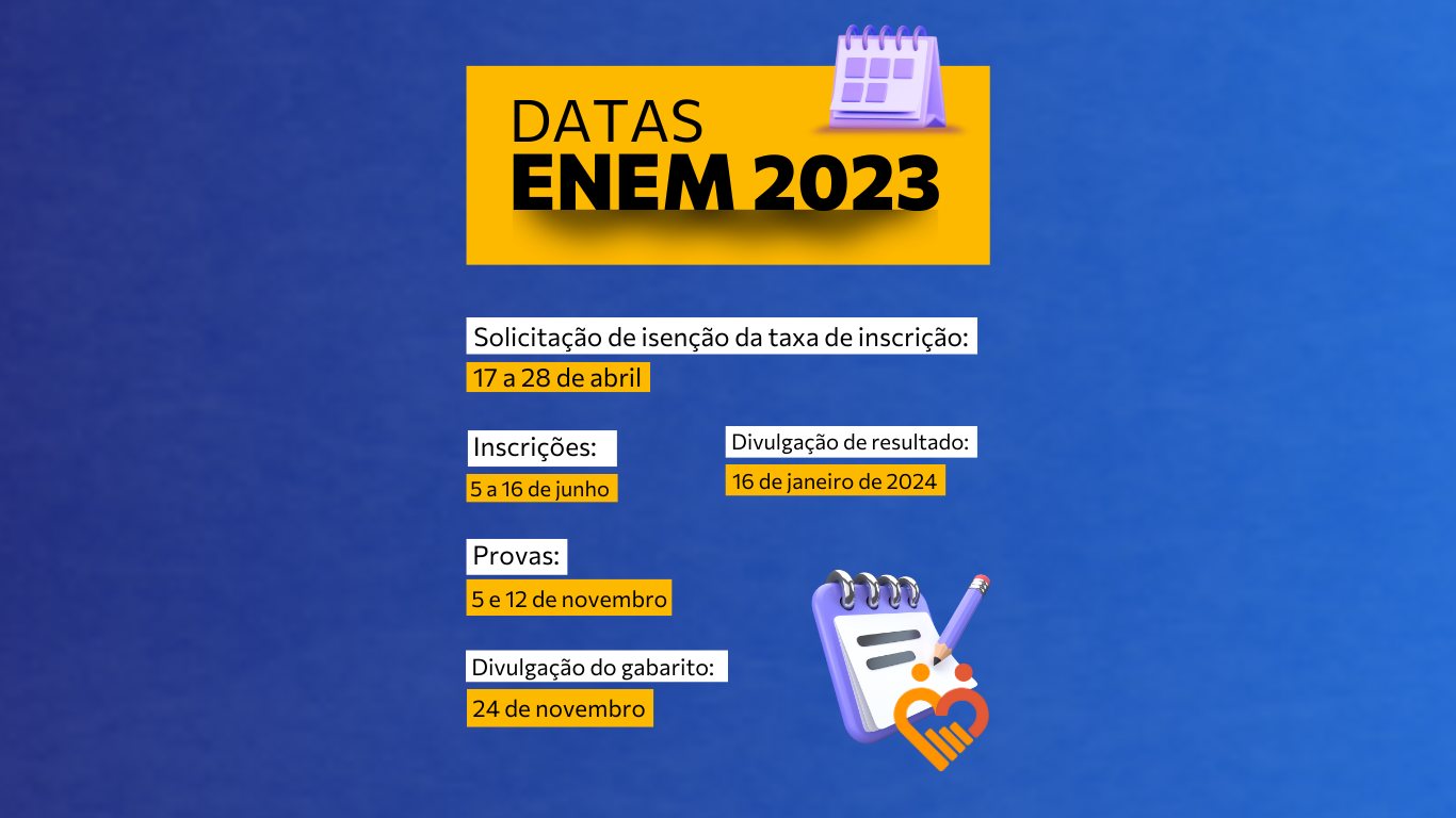 Calendário Enem 2023: datas, inscrições, provas e resultado